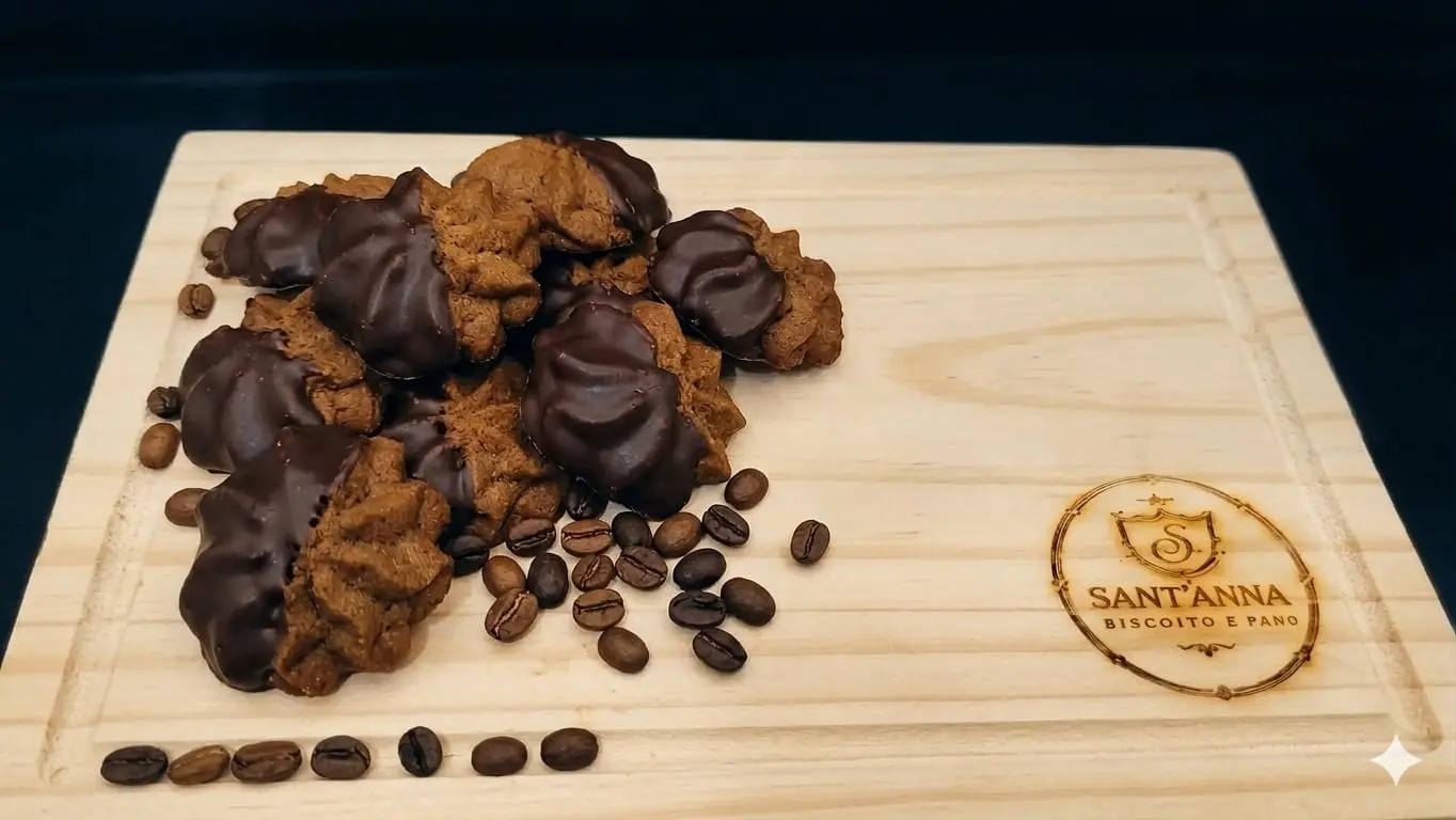 Café com chocolate: Massa perfumada de café com chocolate de verdade. A dupla que já vem pronta pra tarde.